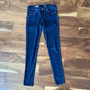 AG Adriana Goldschmeid The Legging Super Skinny Dark Denim Jeans size 27